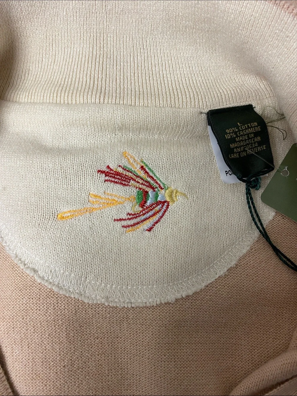 Orvis Half-Zip Cotton Cashmere Sweater Vest NWT